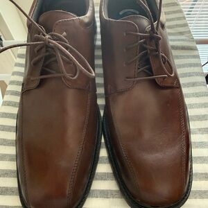 Nunn Bush Men's Brown Leather Lace-Up Dress Shoes